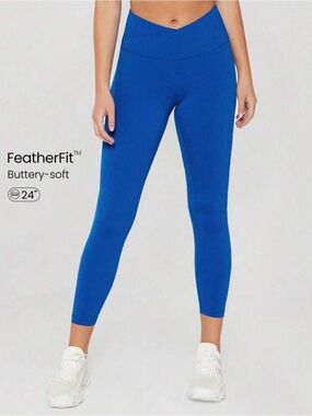 Royal Blue crossover activewear leggings #29